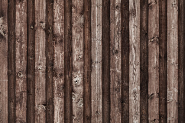 旧的深褐色木墙，纹理图片下载