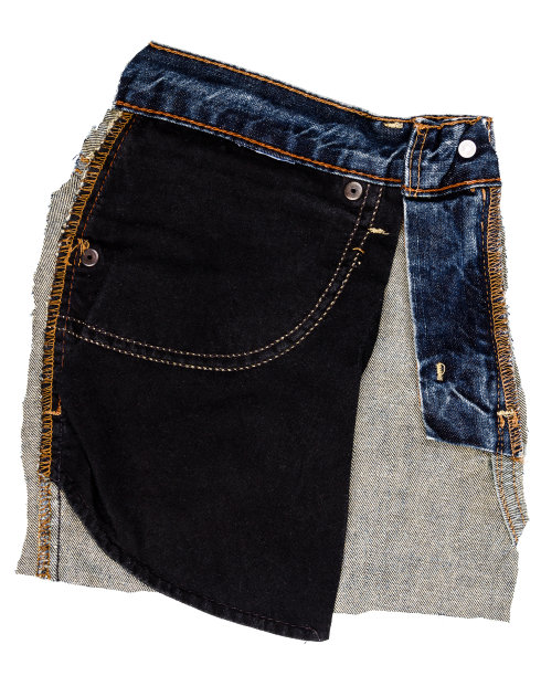 一块蓝色的牛仔裤布料图片下载