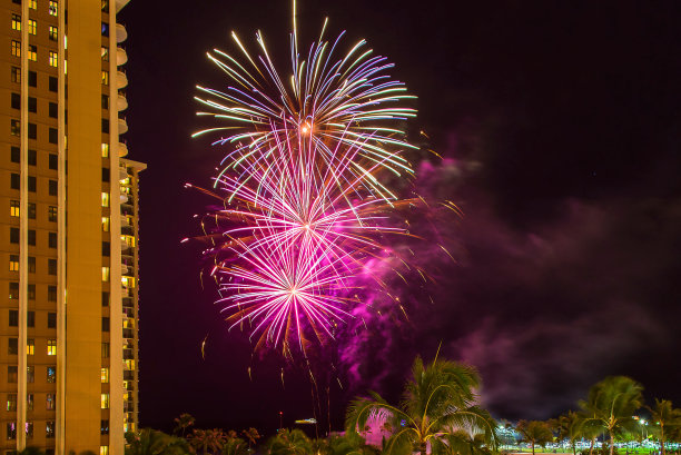 威基基美丽的烟花图片下载