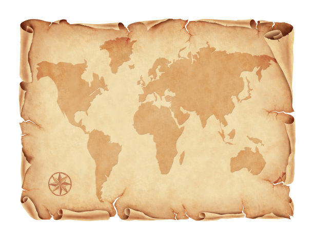 古董地图插图图片下载