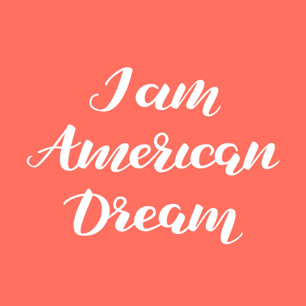 我是美国梦。矢量插图海报或衣服。图片下载