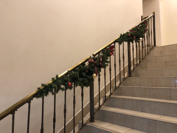 圣诞节礼物,树,楼梯,假期图片下载