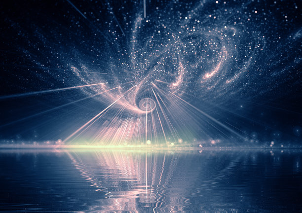 超现实的晚海景图片下载