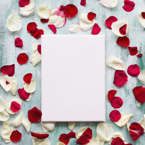 木版海报，花瓣图案。图片下载