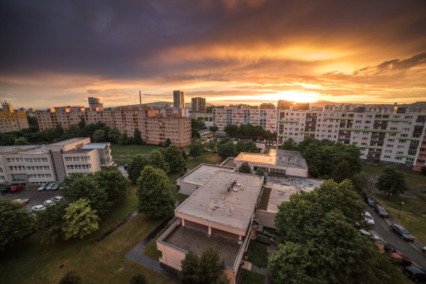 落日郊区图片下载