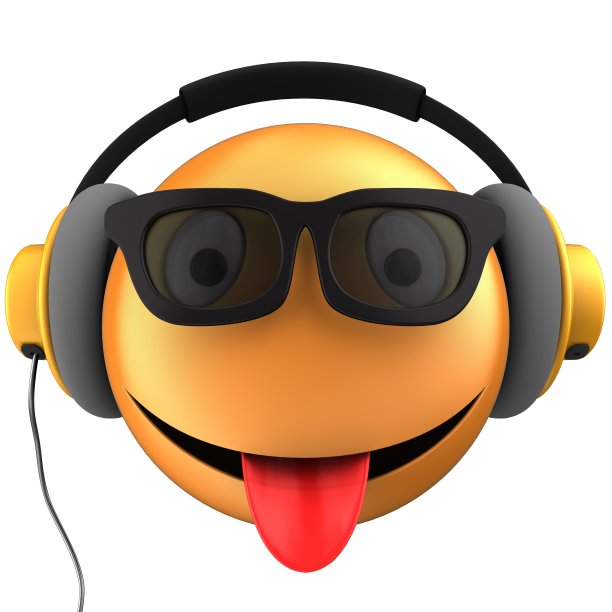 3d橙色表情微笑图片下载