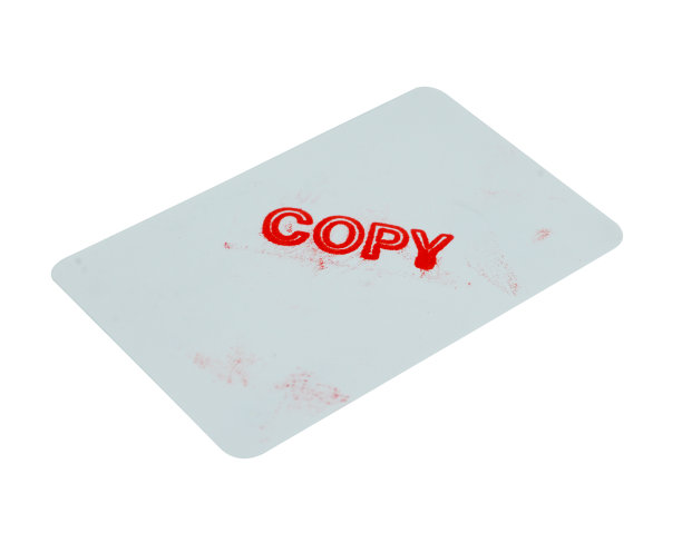 “复制”白色背景上的红色橡皮图章。图片下载