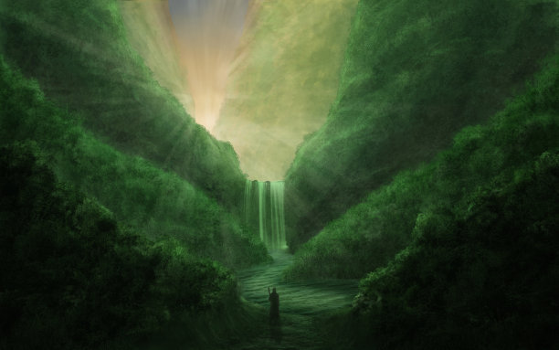 绿色山谷图片下载