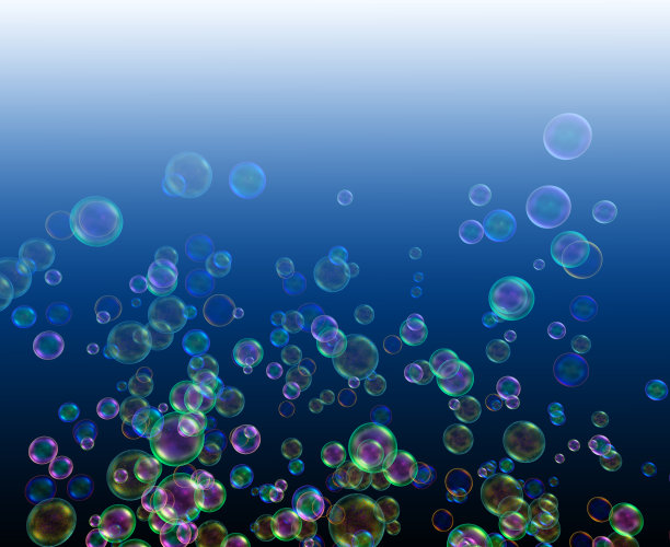 蓝色泡沫文摘图片下载