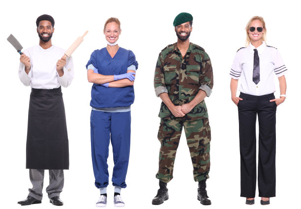 男人和女人有着不同的职业图片下载