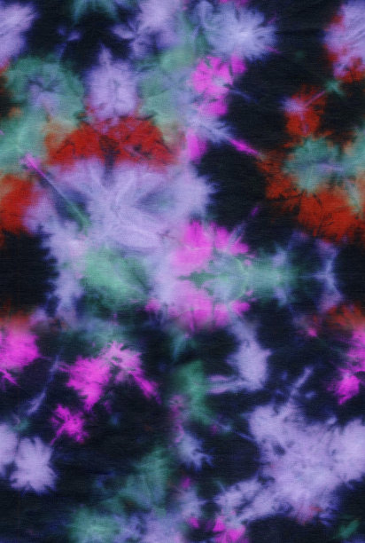 摘要无缝扎染手绘织物背景与不规则的花点图片下载