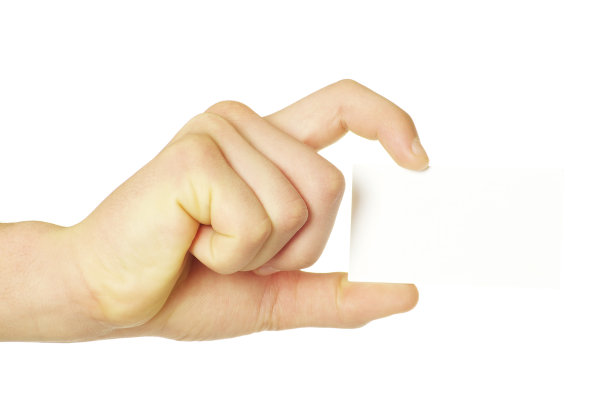 手上的卡片空白图片下载