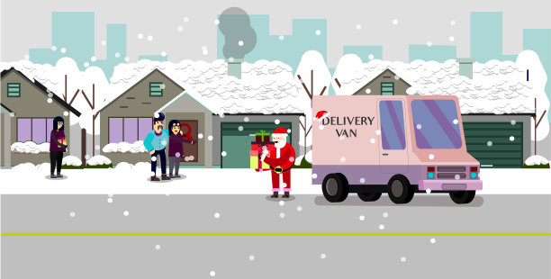 圣诞节交付素材图片