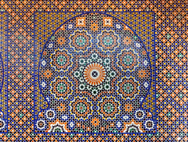 传统的摩洛哥图案背景图片下载