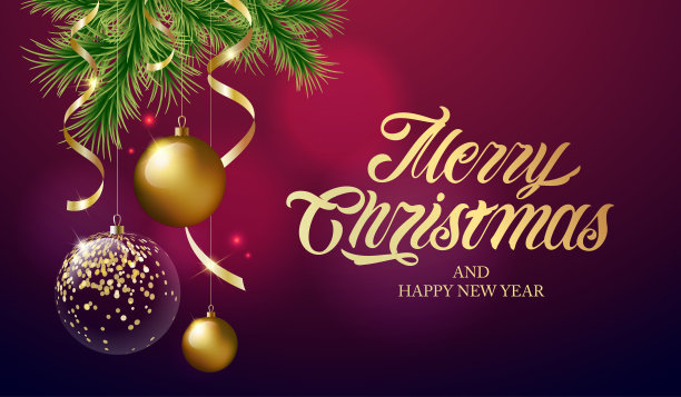 矢量插图圣诞快乐和新年快乐图片下载