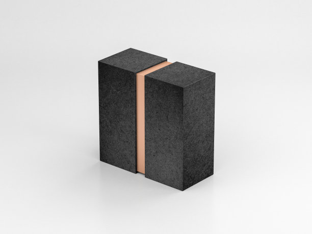 黑色滑动盒模型与金色的内部部分图片下载