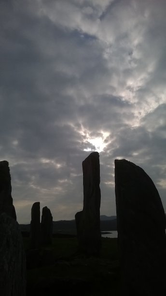 日落时岩石对天的景色图片下载