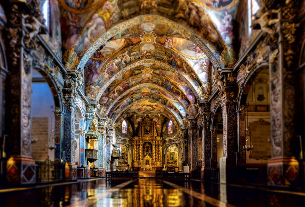 瓦伦西亚，西班牙，圣尼古拉斯大教堂，2018年12月20日图片下载