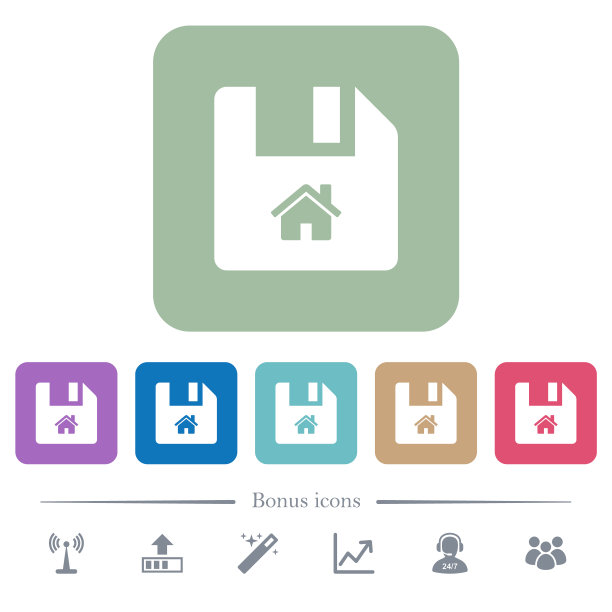 开始文件平面图标的颜色圆形方形背景图片下载