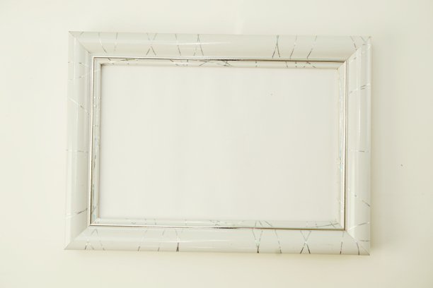 空间相框孤立在白色背景图片下载