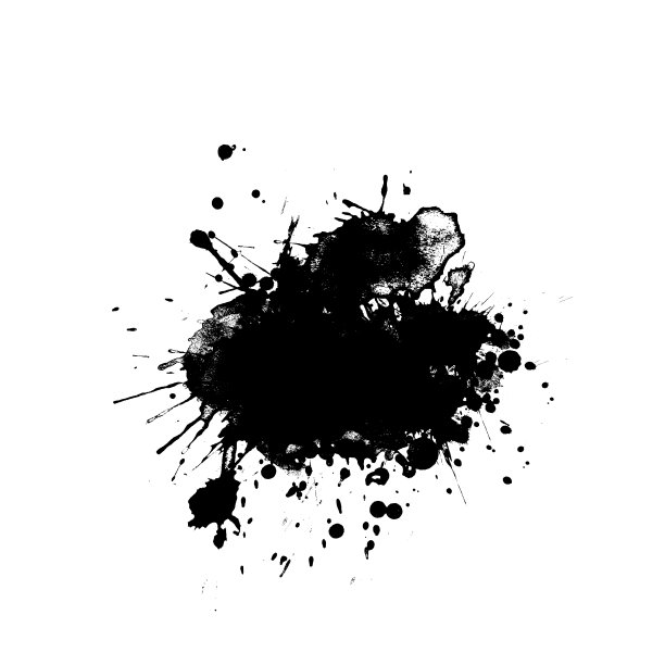 垃圾脏墨水飞溅飞溅黑色单色粗糙纹理墙纸概念插图图片下载