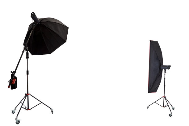 两个大型摄影软盒工作室摄影图片下载