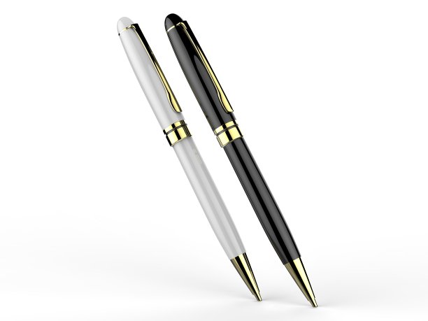 空白金属笔隔离在白色背景上，以便打烙印。3 d渲染插图。图片下载