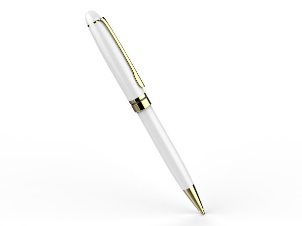 空白金属笔隔离在白色背景上，以便打烙印。3 d渲染插图。图片下载