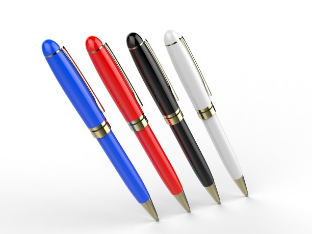 空白金属笔隔离在白色背景上，以便打烙印。3 d渲染插图。图片下载