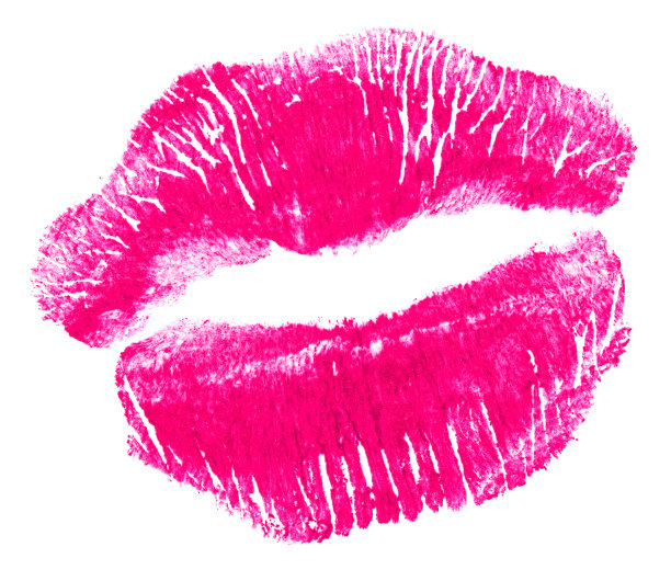 唇吻孤立在白色的背景图片下载