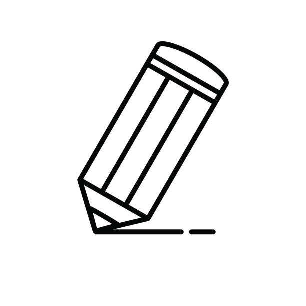 黑白概念。白色背景上的铅笔图标图片下载