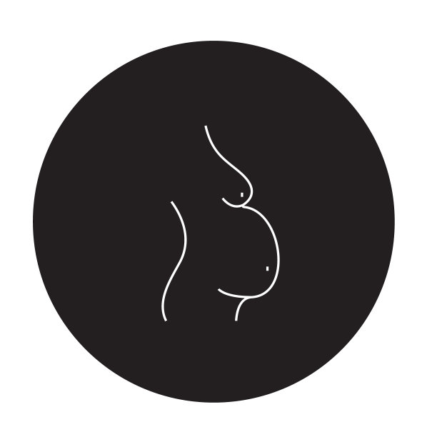 38周怀孕的黑色矢量概念图标。怀孕38周扁平插图，标志，符号图片下载