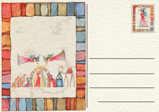 圣诞耶稣诞生场景和天使图片下载