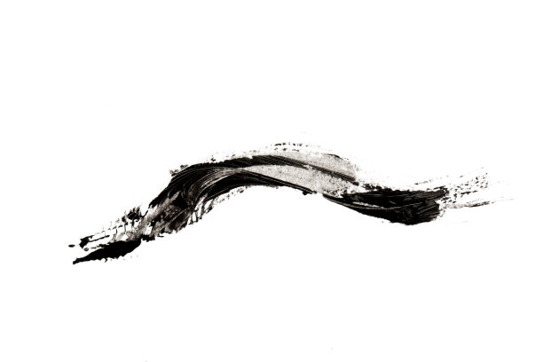 化妆化妆用睫毛膏的笔触纹理设计上隔离白色图片下载