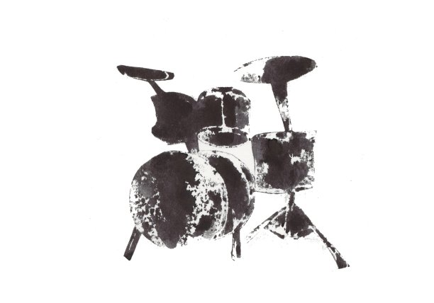 鼓套件，黑白图形，抽象图片下载