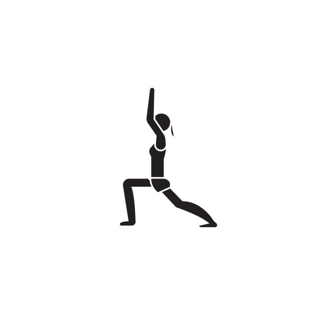 瑜伽黑色矢量概念图标。瑜伽平面插图，标志图片下载
