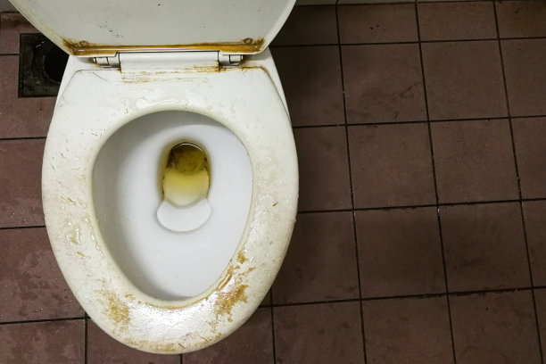 有污迹和水垢的又脏又臭的马桶图片下载