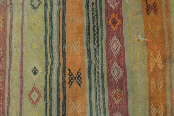 土耳其传统地毯店门口的旧地毯，Pamukkale图片下载