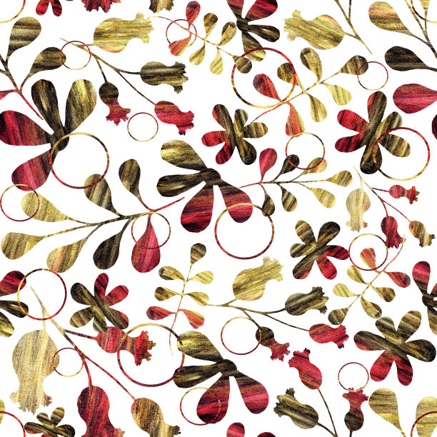 植物和花卉抽象为红色和棕色相间的白色图片下载