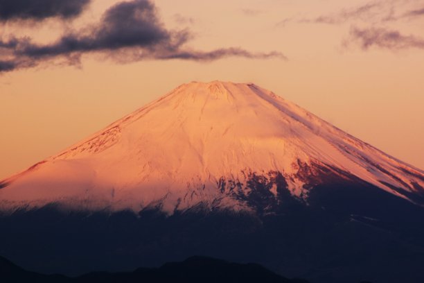 在清晨的富士山图片下载