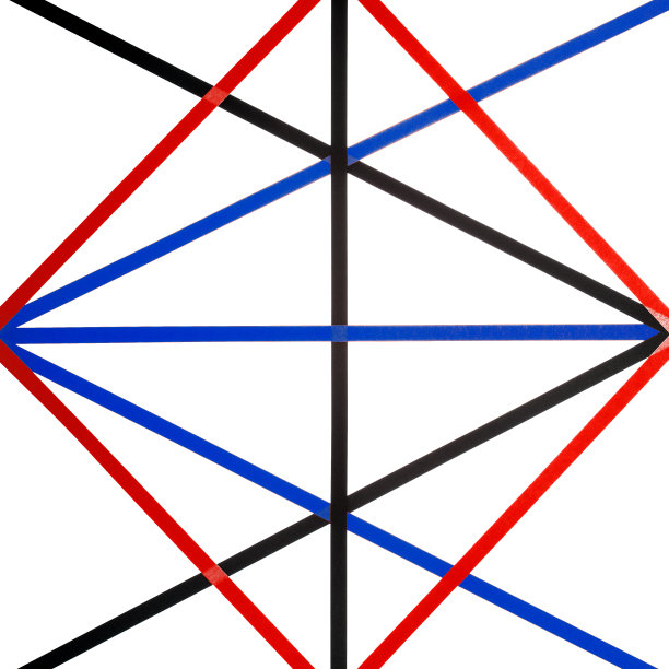 图形扭曲彩色纸线图片下载