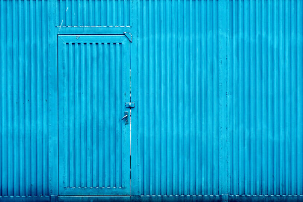 蓝色锌门底色图片下载