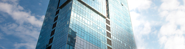 现代高层建筑玻璃幕墙细节，上海，中国图片下载