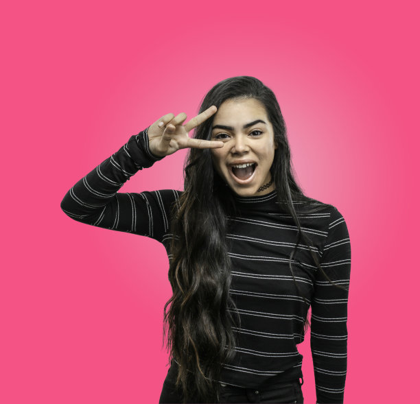 快乐的少女粉红图片下载