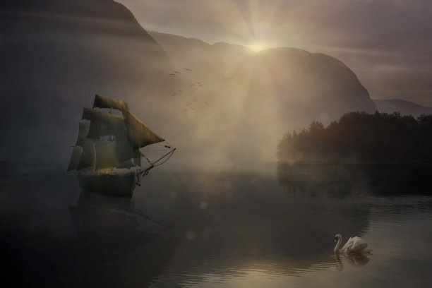 安静的湖图片下载