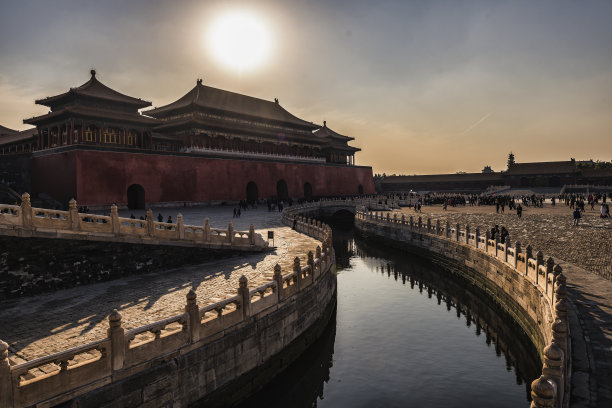 宫殿的日落图片下载