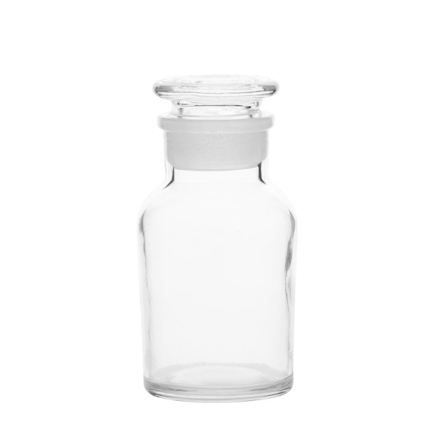 空玻璃瓶孤立在白色透明的罐子上图片下载