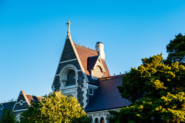 新西兰，克赖斯特彻奇，市中心的建筑景观。图片下载