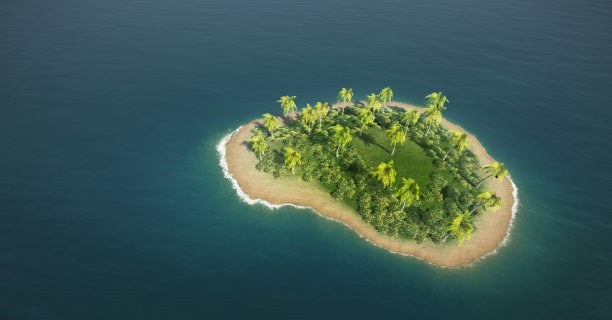 热带岛屿鸟瞰图图片下载