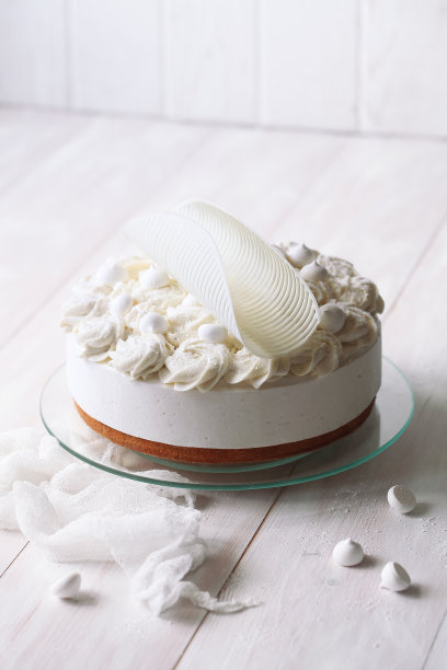 天使蛋糕配香草蛋奶酥图片下载